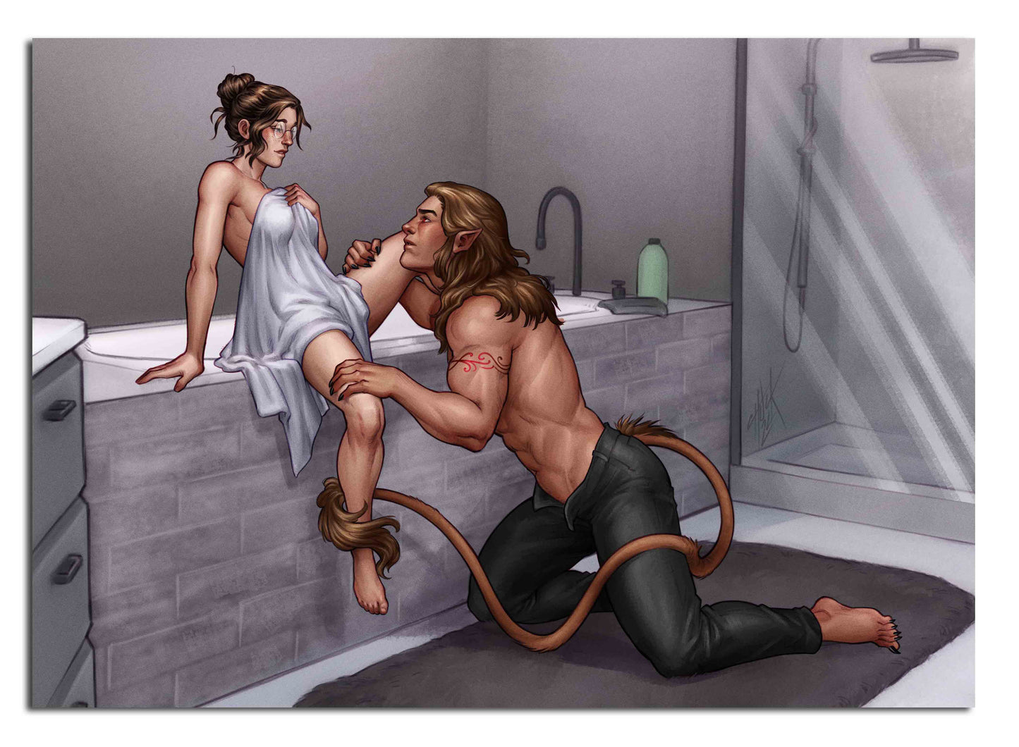Fyran & Avery Art Print