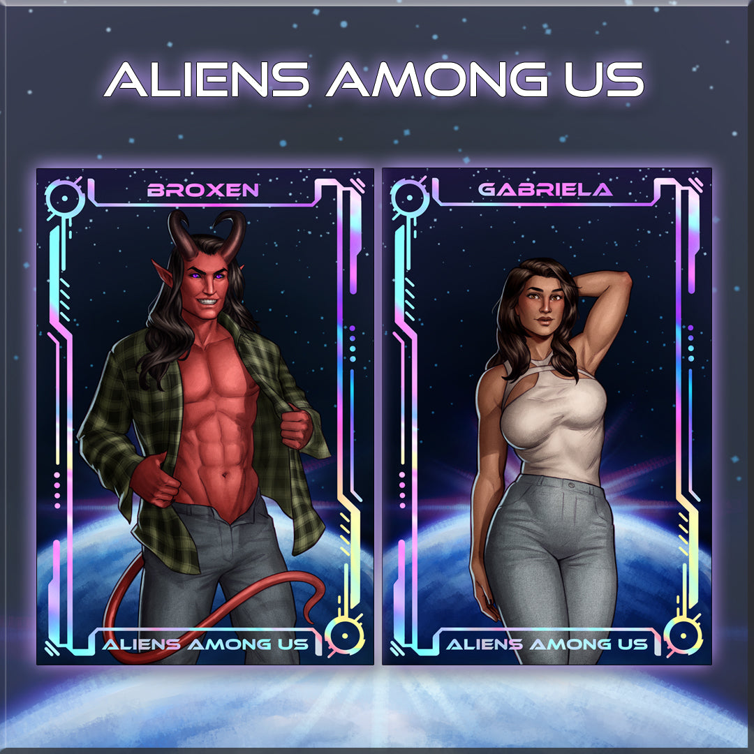 Aliens Among Us  Foiled Character Cards