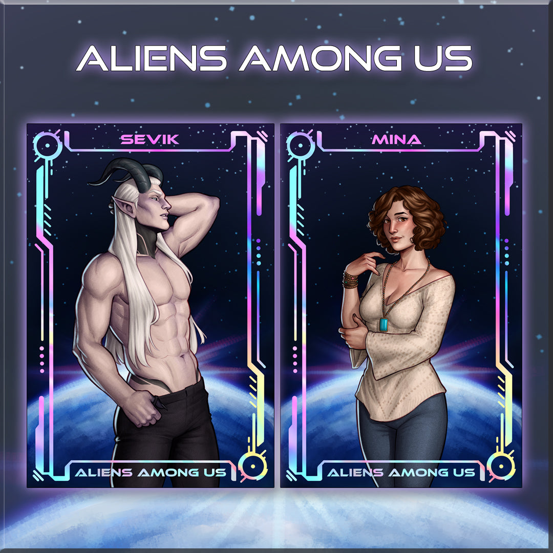 Aliens Among Us  Foiled Character Cards