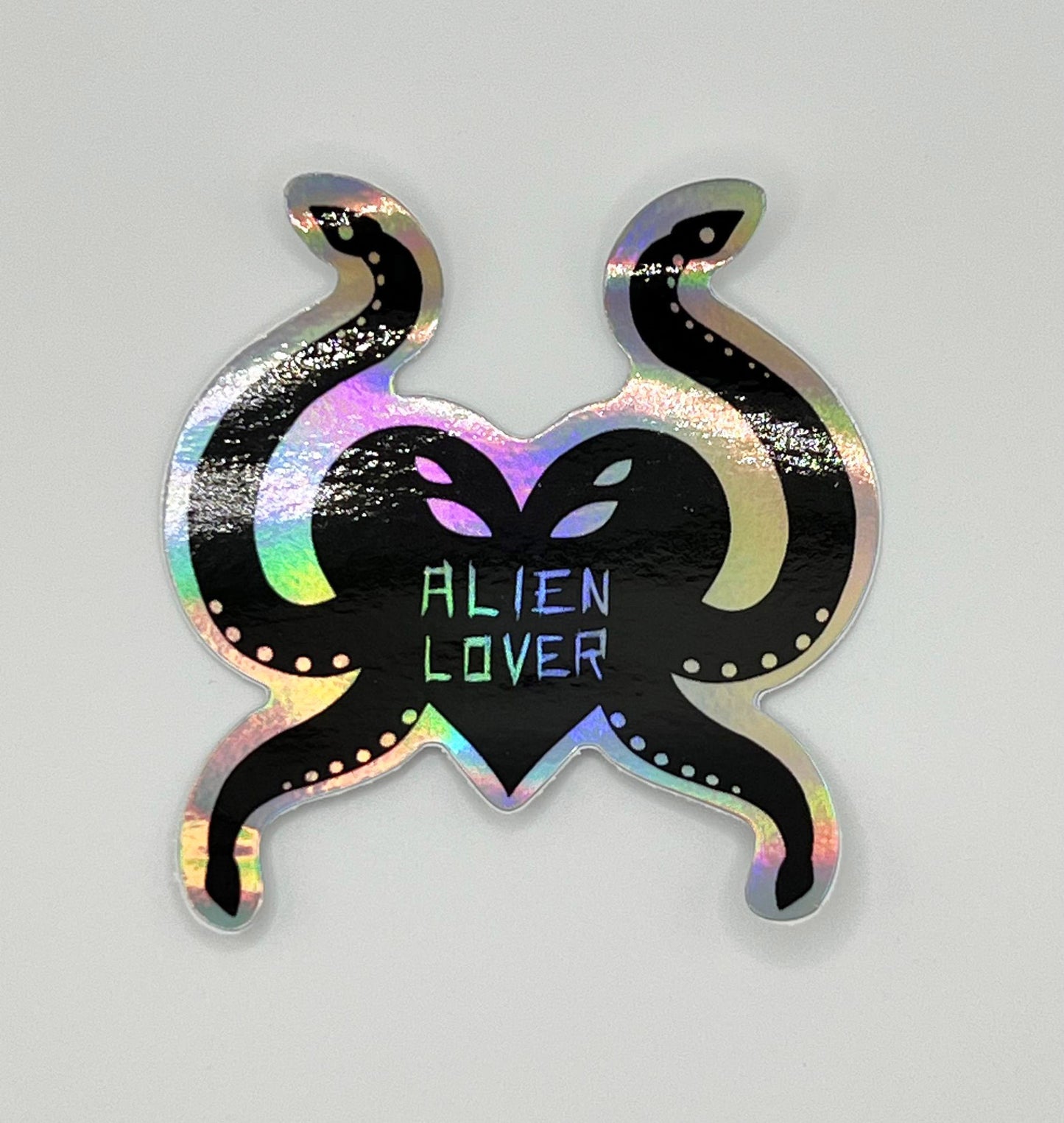 Holographic Alien Lover Sticker