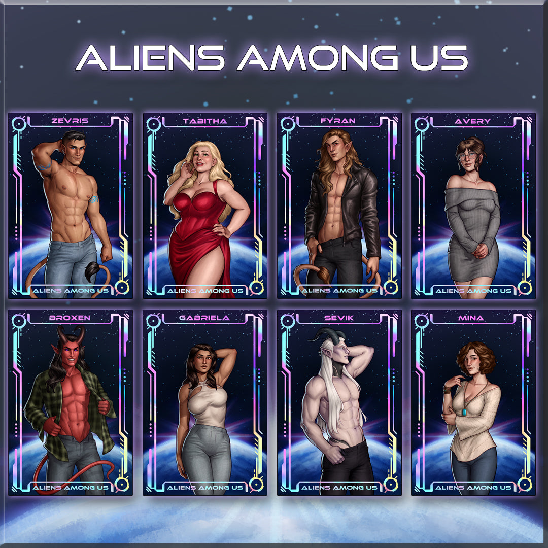 Aliens Among Us  Foiled Character Cards