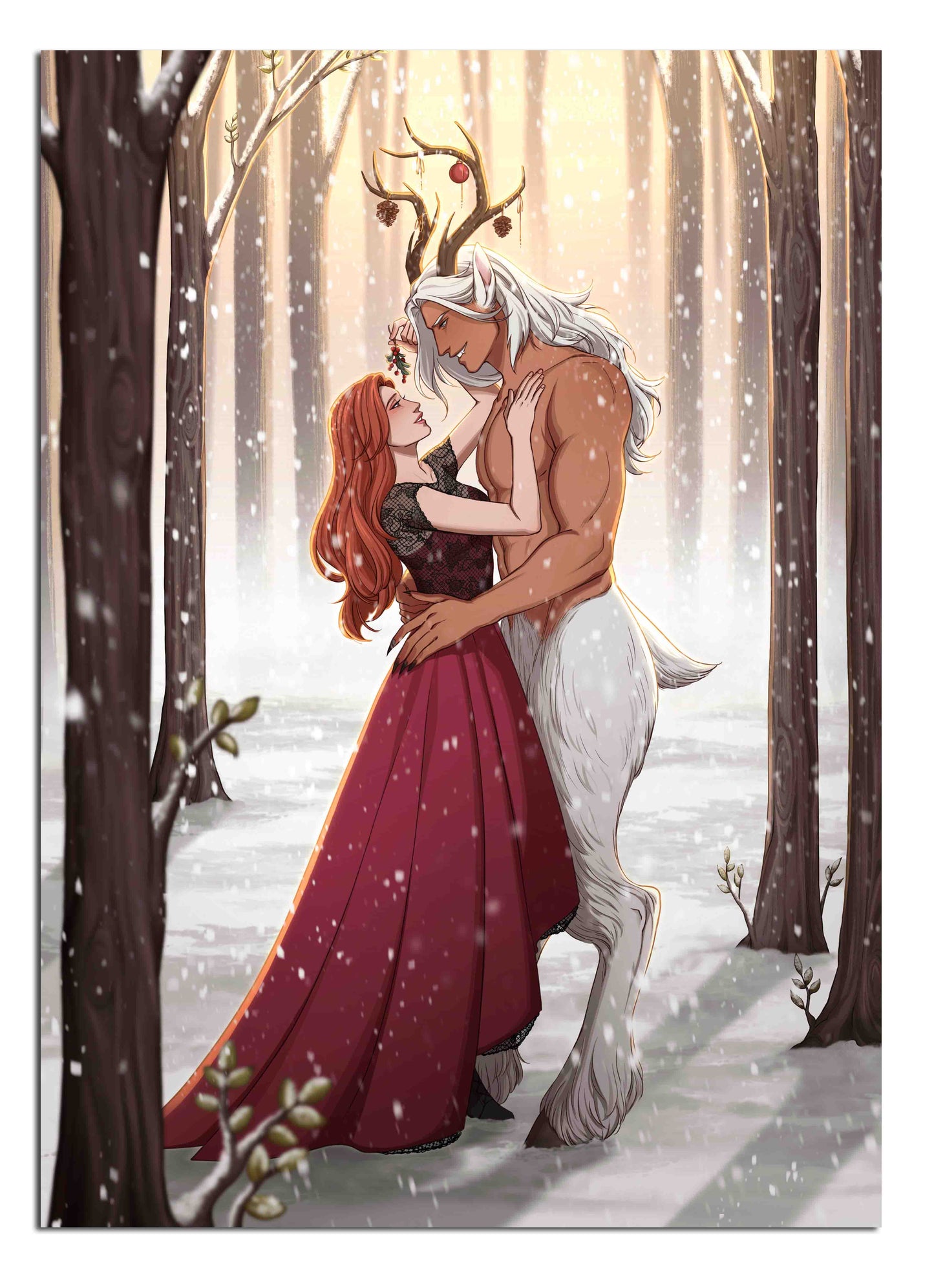 Cruce & Sophie Art Print (Holiday Card)