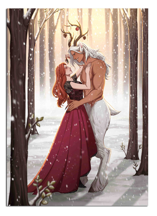 Cruce & Sophie Art Print (Holiday Card)